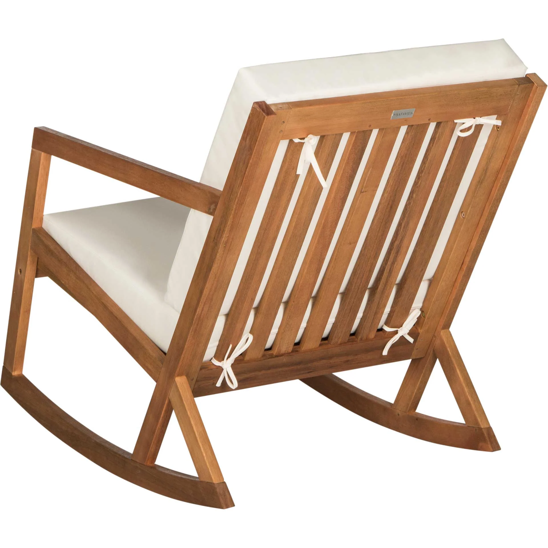 Venus Rocking Chair Teak Brown/Beige - Image 3