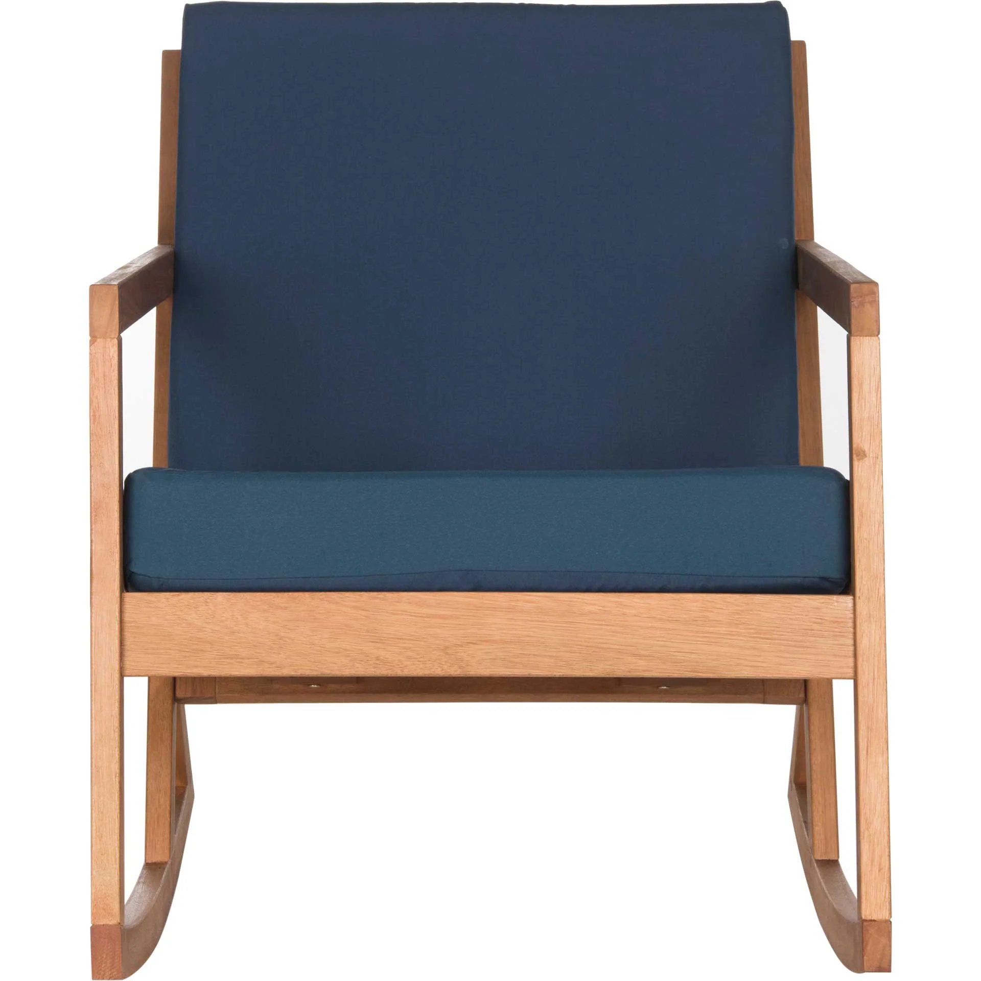 Venus Rocking Chair Teak Brown/Navy - Image 2