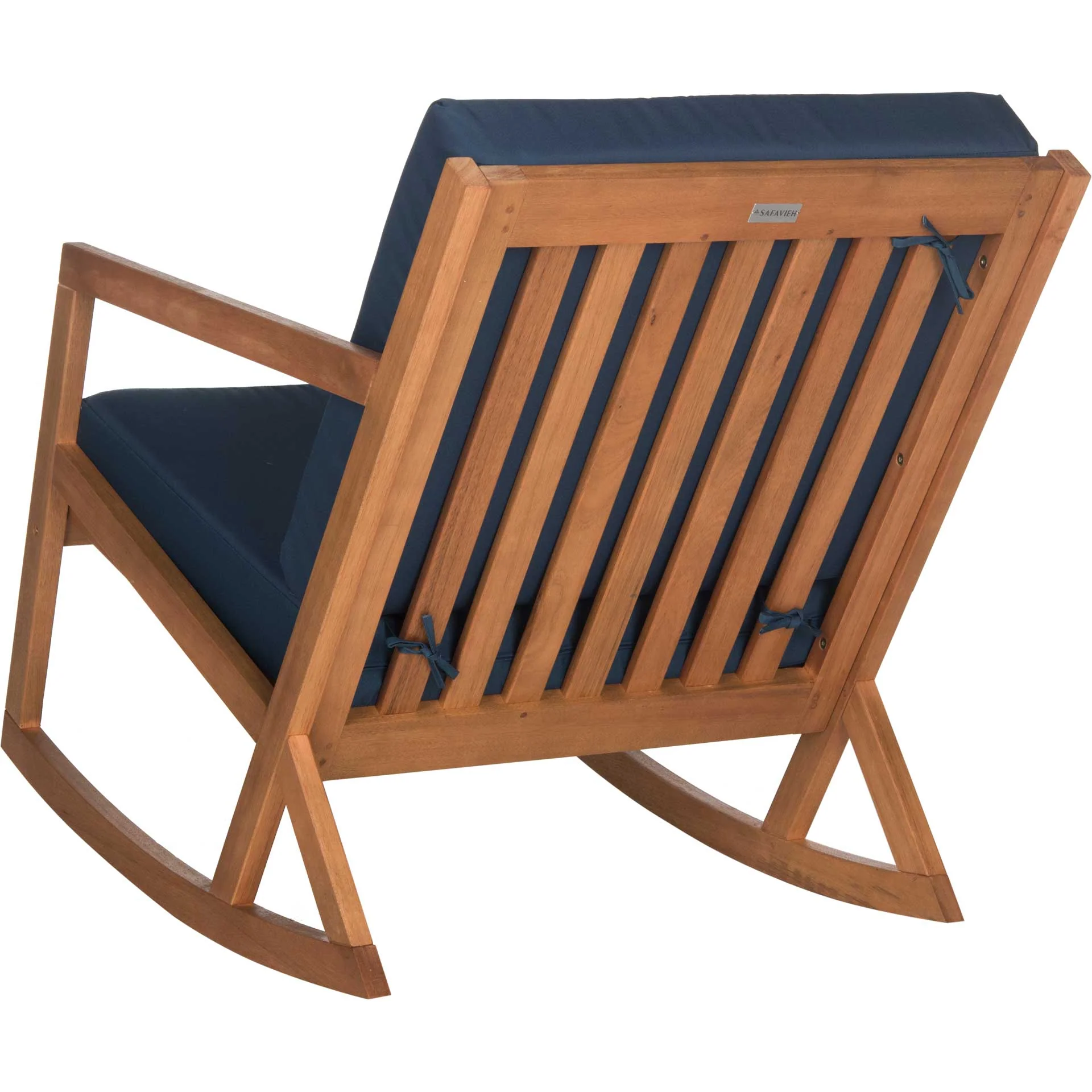 Venus Rocking Chair Teak Brown/Navy - Image 3