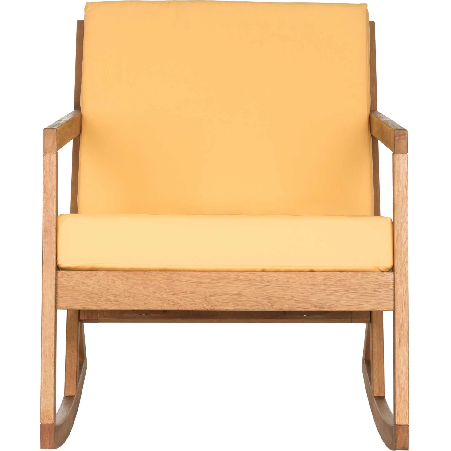 Venus Rocking Chair Teak Brown/Yellow - Image 2