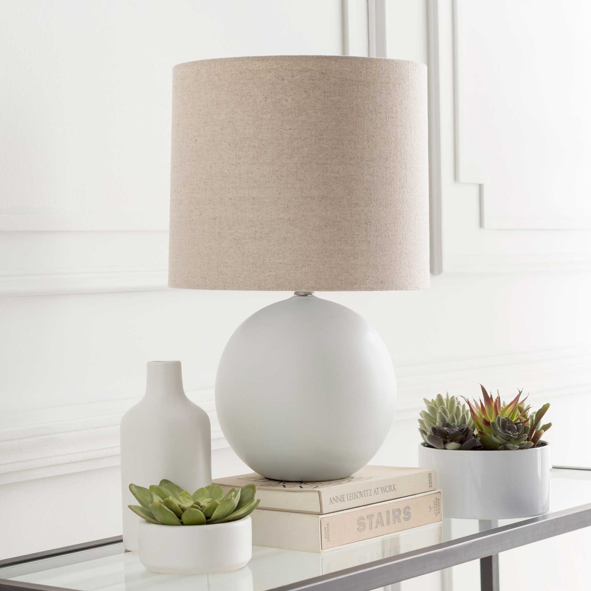 Vicenzia Table Lamp Ivory/Light Gray/Natural - Image 7