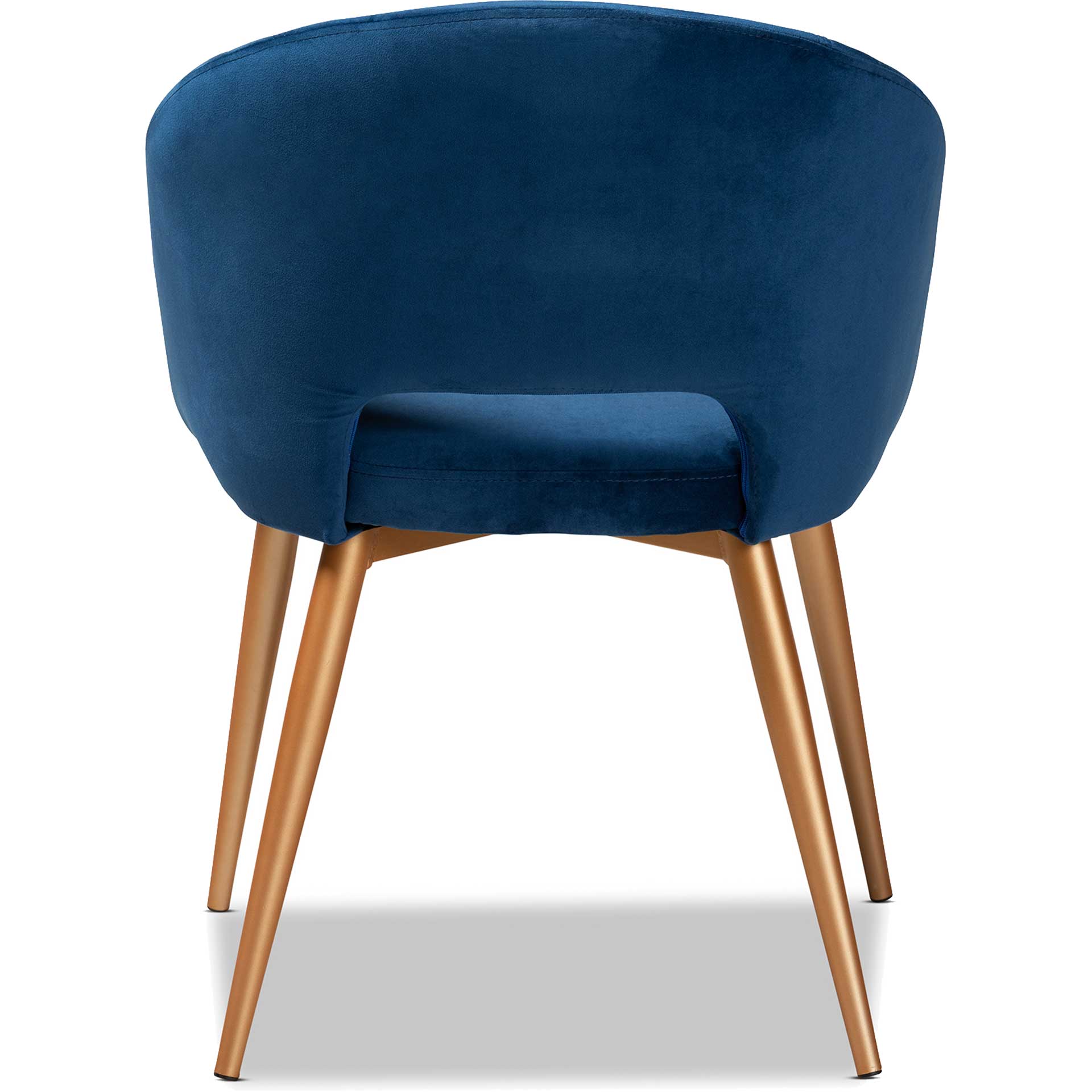 Victor Velvet Fabric Upholstered Dining Chair Navy/Gold - Image 4