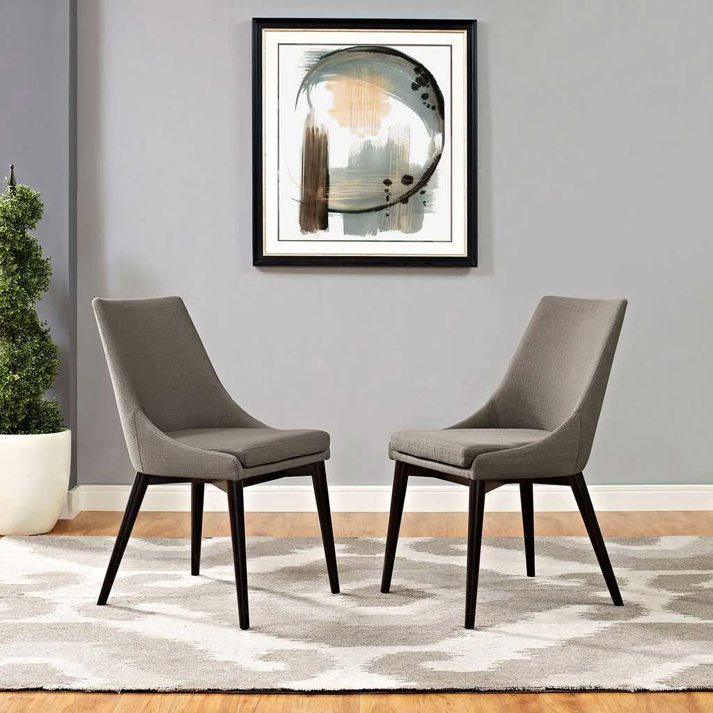 Victoria Fabric Dining Chair Granite - Image 4