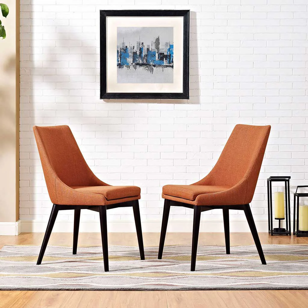 Victoria Fabric Dining Chair Orange - Image 4