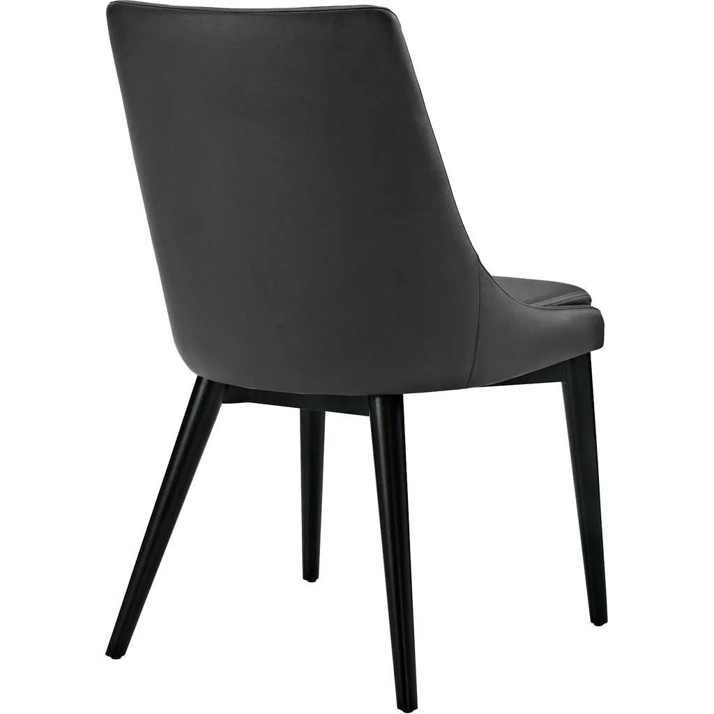 Victoria Vinyl Dining Chair Black - Image 3