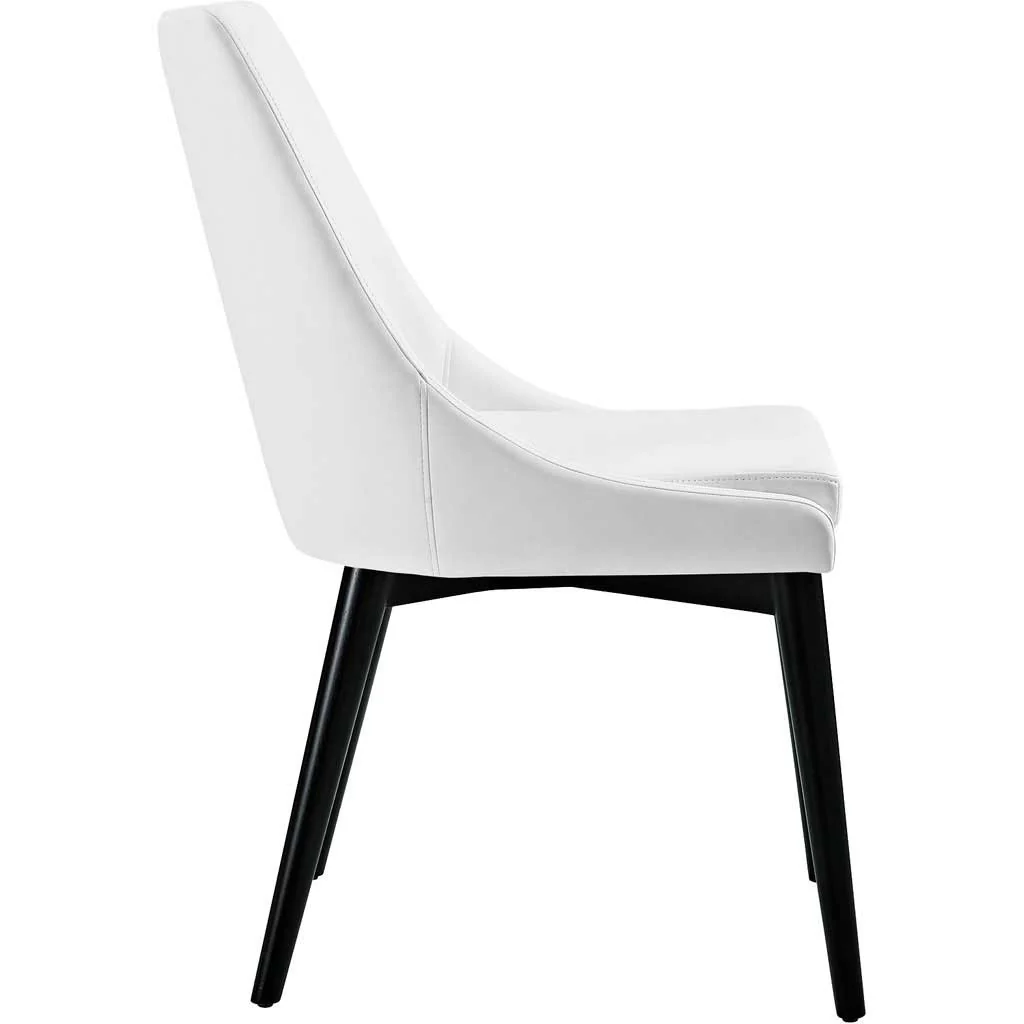 Victoria Vinyl Dining Chair White - Image 2