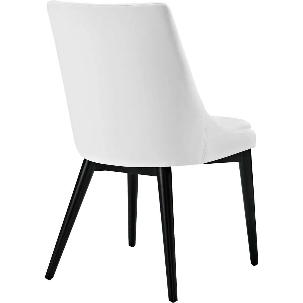 Victoria Vinyl Dining Chair White - Image 3