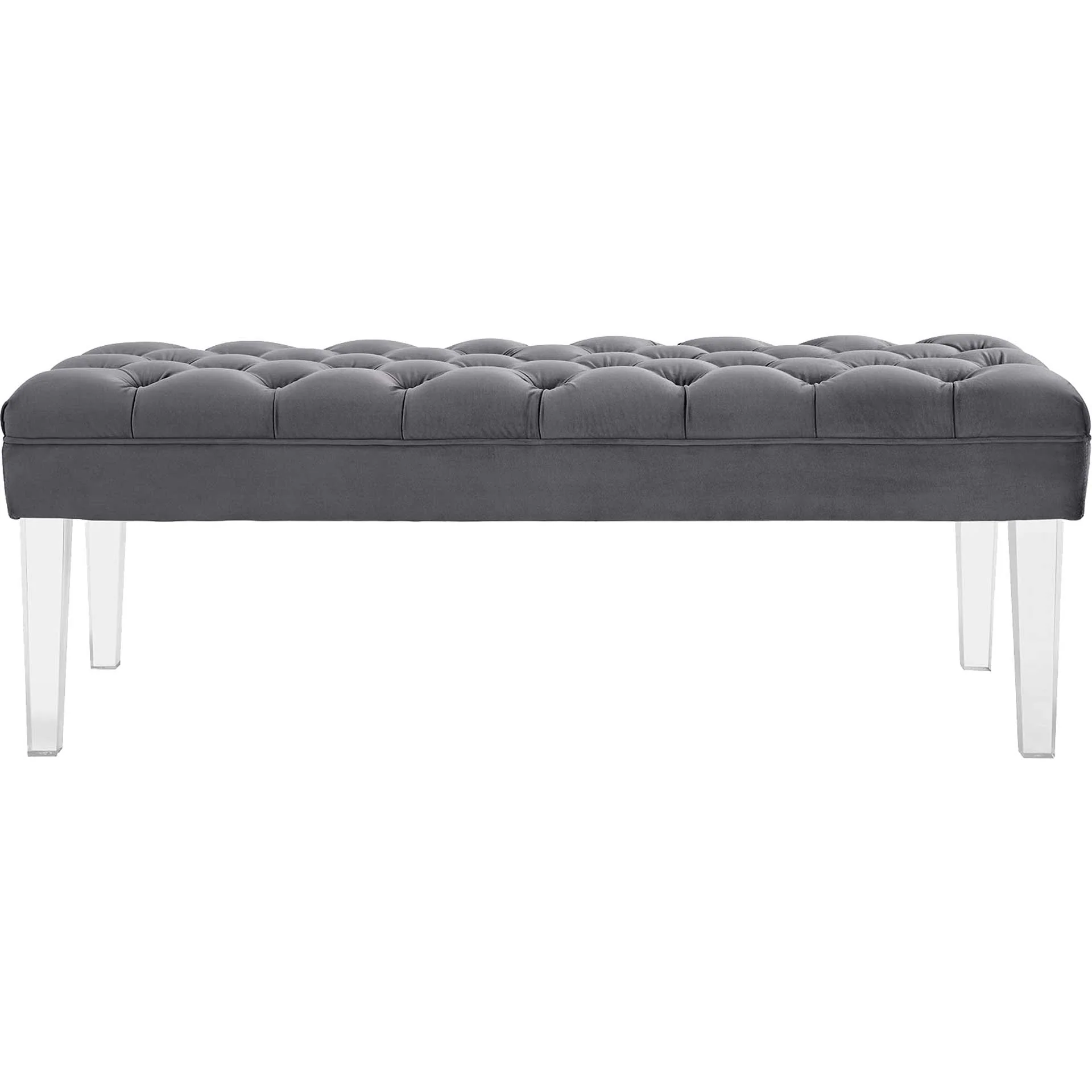 Vienna Velvet Bench Gray - Image 2