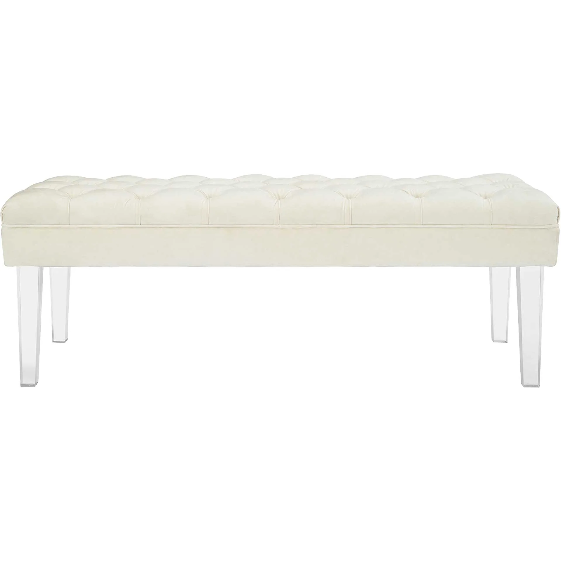 Vienna Velvet Bench Ivory - Image 2