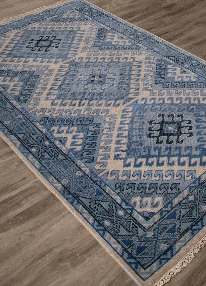Village Hobbs Dusty Blue/Blue Heaven Area Rug - Image 2