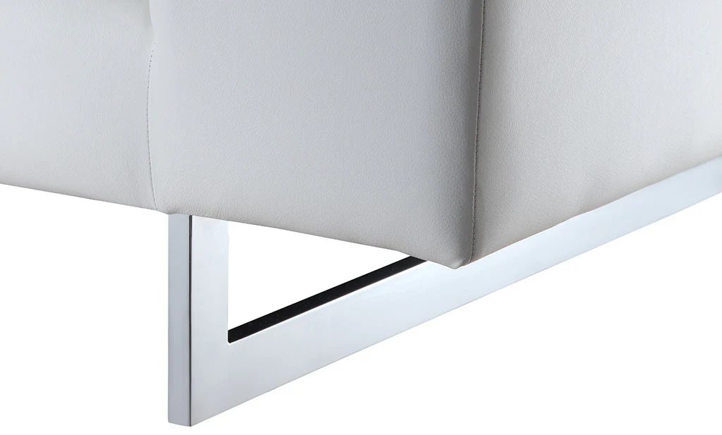 Vincent White Leather Sofa - Image 3