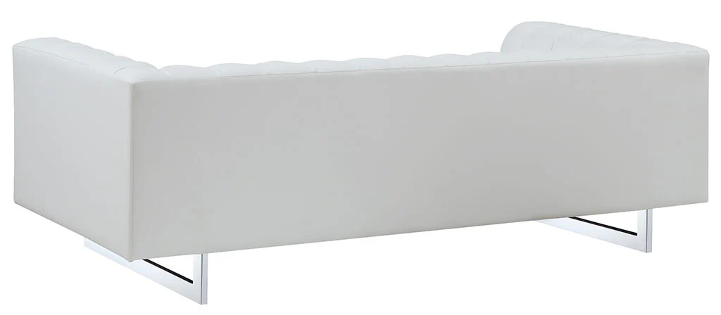Vincent White Leather Sofa - Image 5