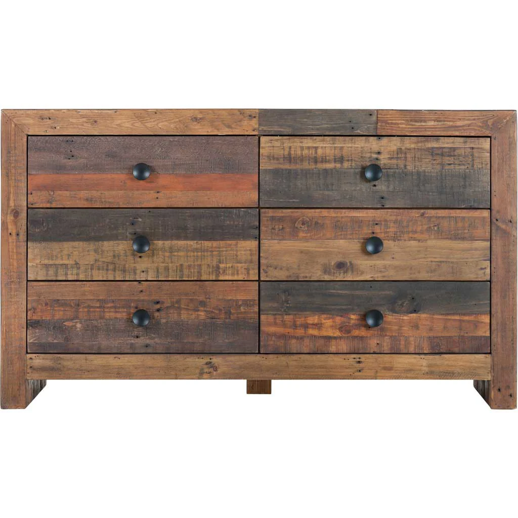 Vintage 6 Drawer Dresser Bright - Image 2
