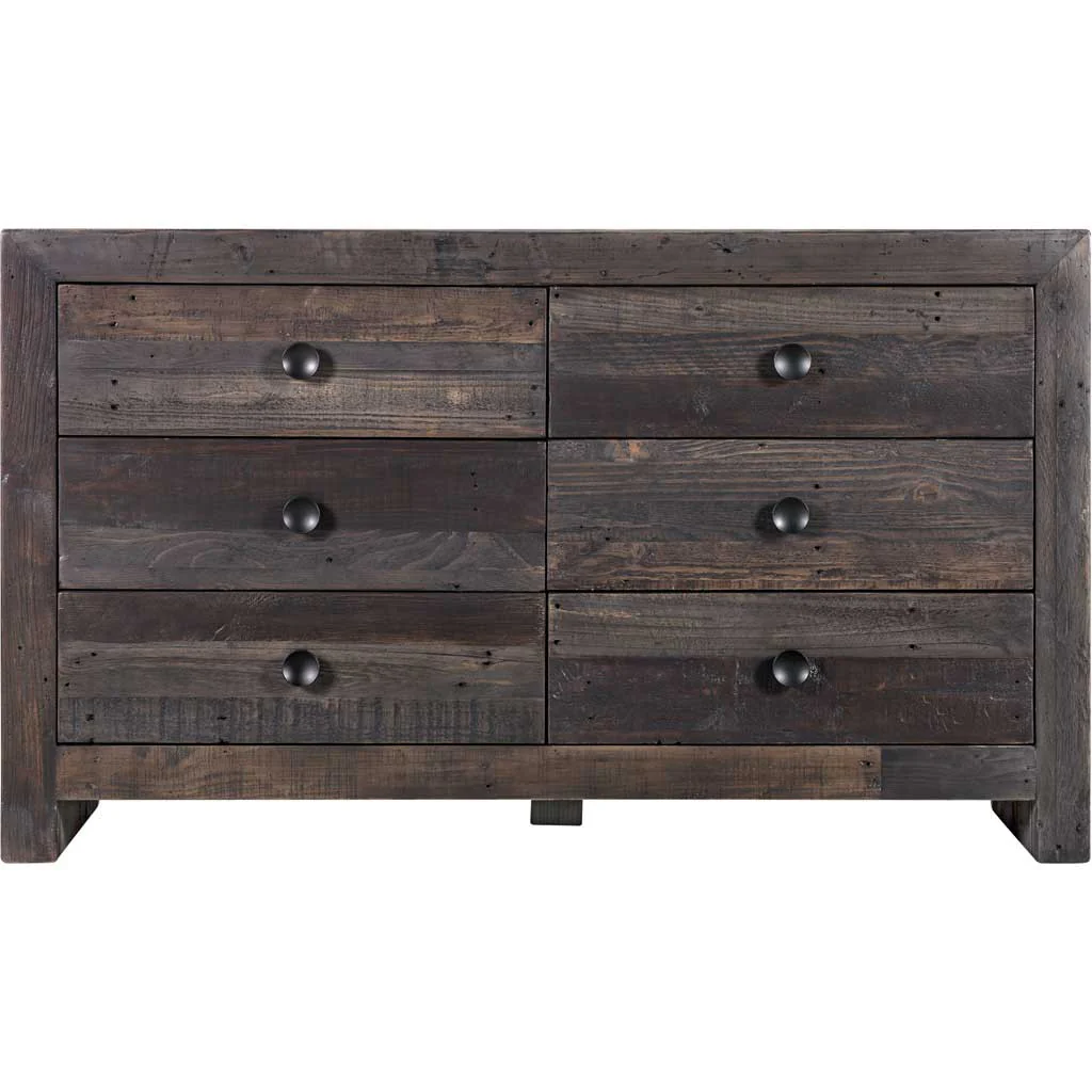 Vintage 6 Drawer Dresser Gray - Image 2