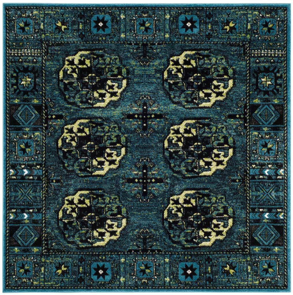 Vintage Hamadan Blue/Multi Area Rug - Image 2