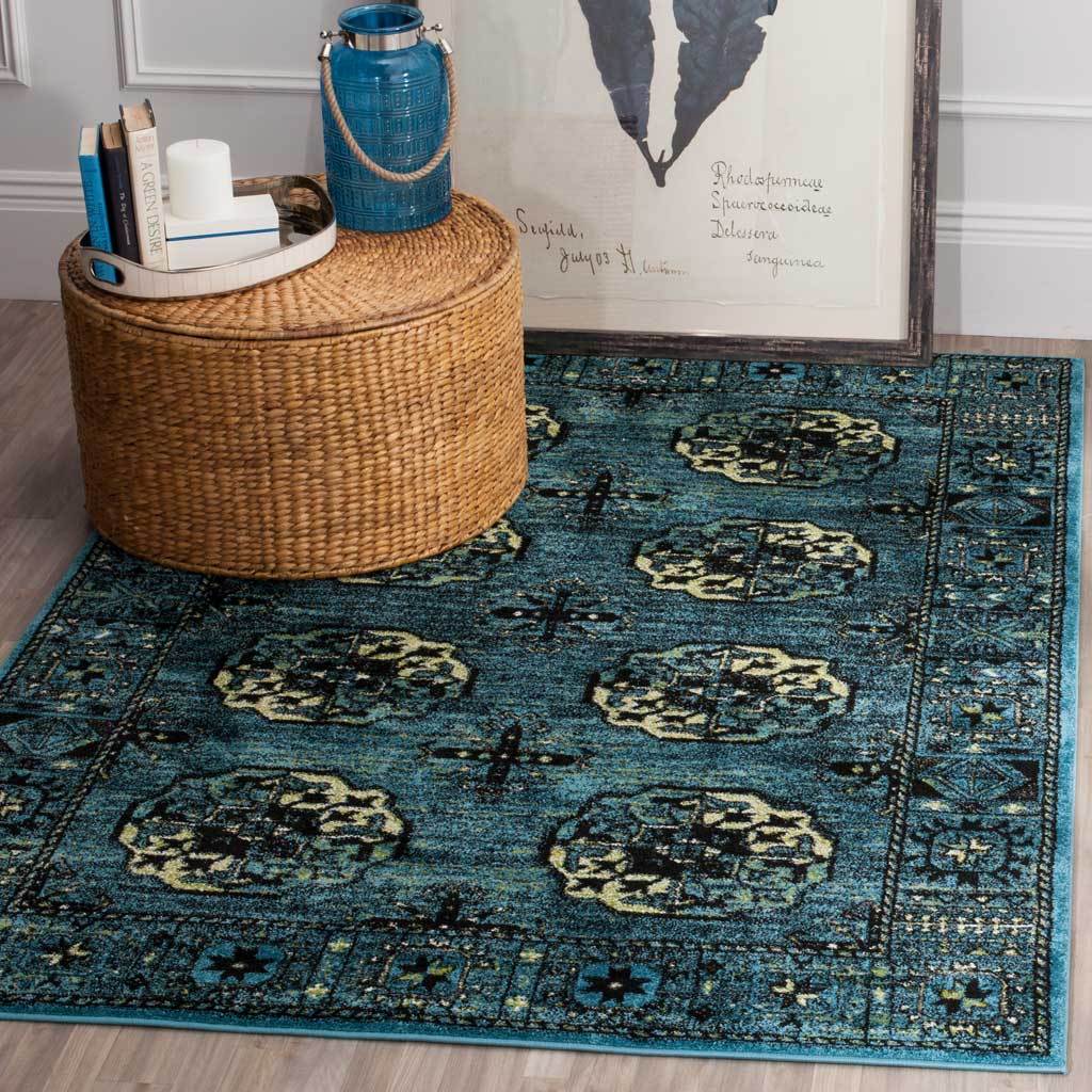 Vintage Hamadan Blue/Multi Area Rug - Image 7