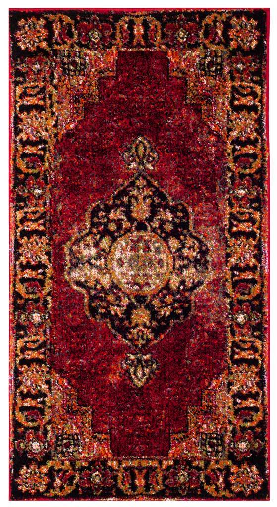 Vintage Hamadan Emblem Red/Multi Area Rug - Image 5
