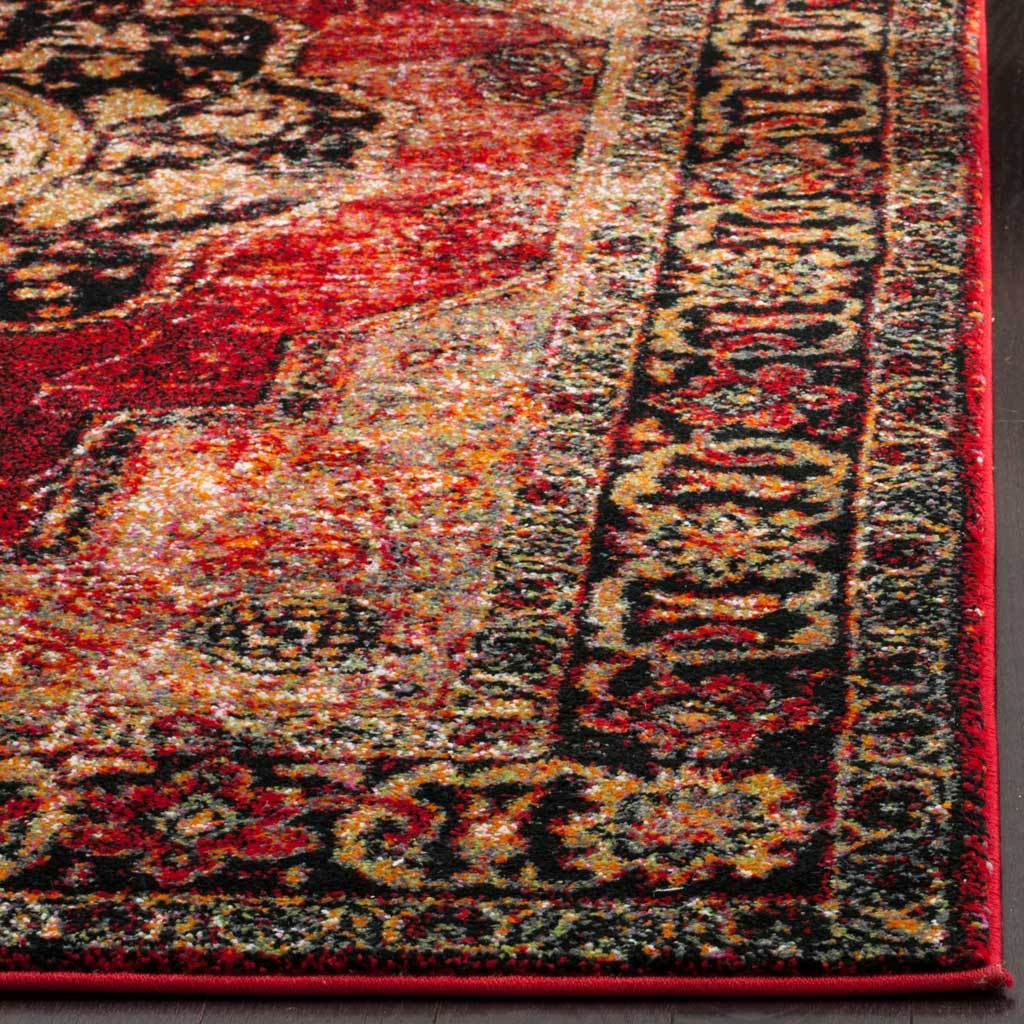 Vintage Hamadan Emblem Red/Multi Area Rug - Image 6
