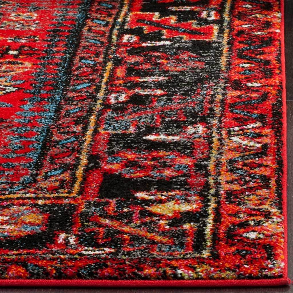 Vintage Hamadan Medallion Red/Multi Area Rug - Image 5