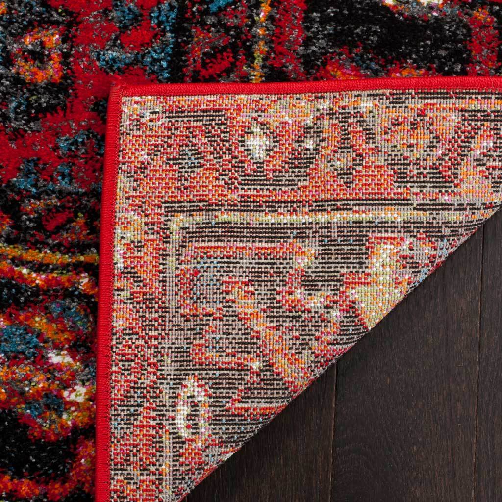 Vintage Hamadan Medallion Red/Multi Area Rug - Image 6