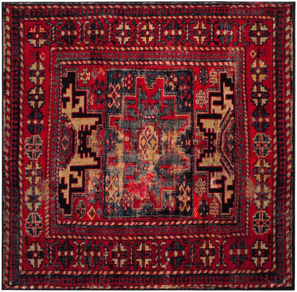 Vintage Hamadan Native Red/Multi Area Rug - Image 2