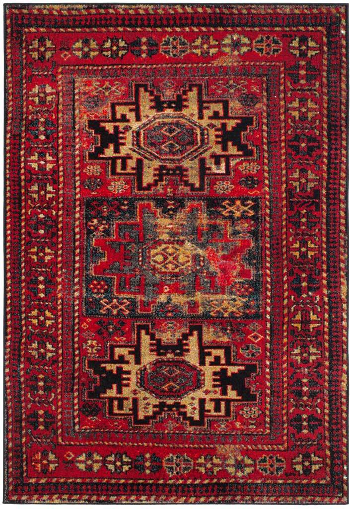 Vintage Hamadan Native Red/Multi Area Rug - Image 3