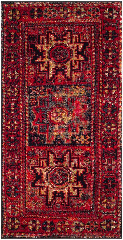 Vintage Hamadan Native Red/Multi Area Rug - Image 4