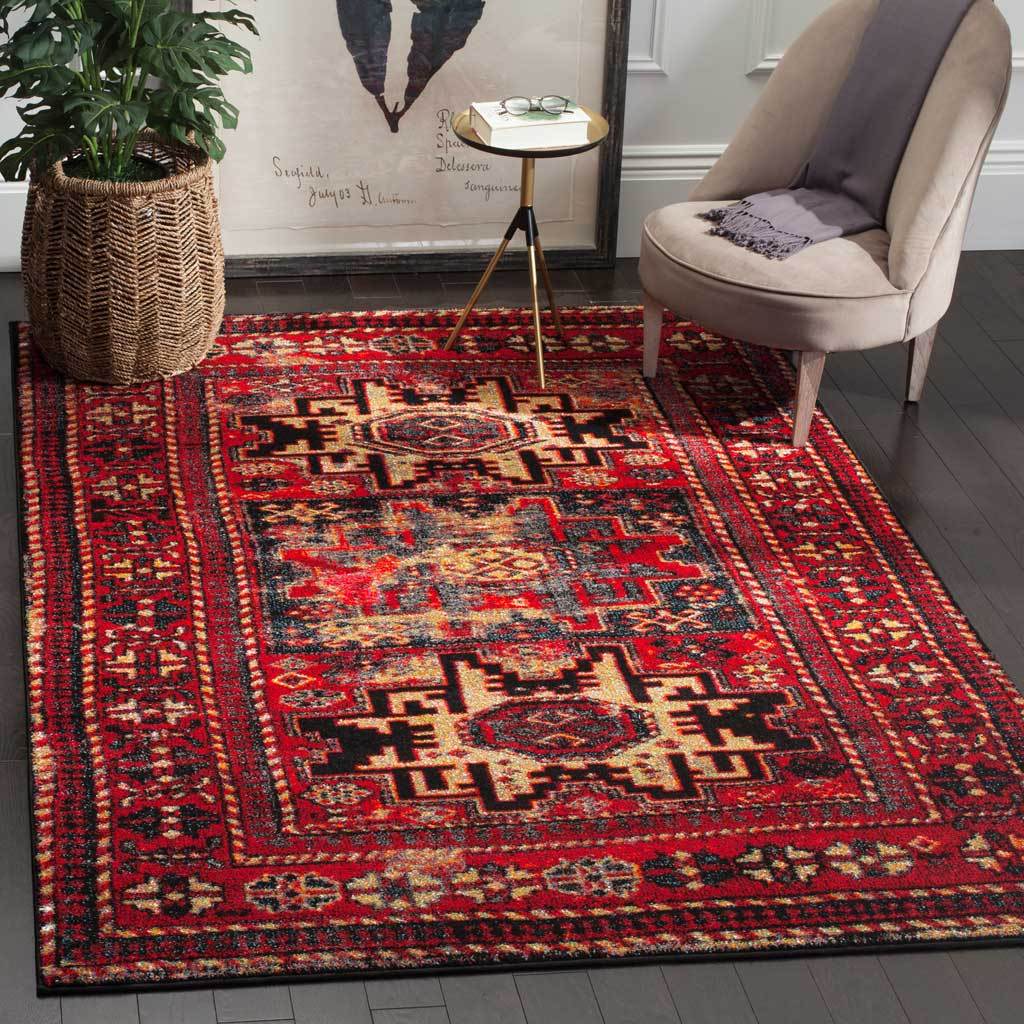 Vintage Hamadan Native Red/Multi Area Rug - Image 8