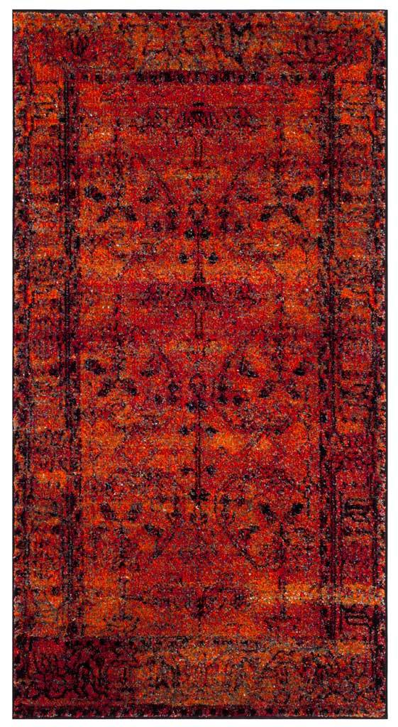 Vintage Hamadan Orange Area Rug - Image 4