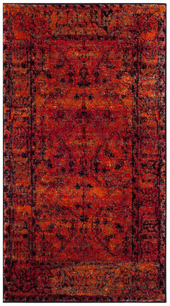 Vintage Hamadan Orange Area Rug - Image 5