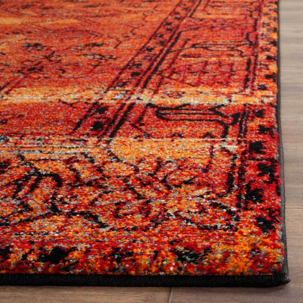 Vintage Hamadan Orange Area Rug - Image 6