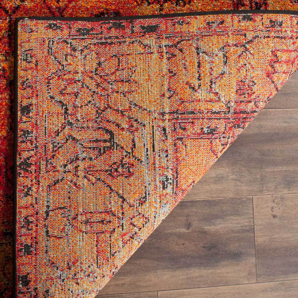Vintage Hamadan Orange Area Rug - Image 7