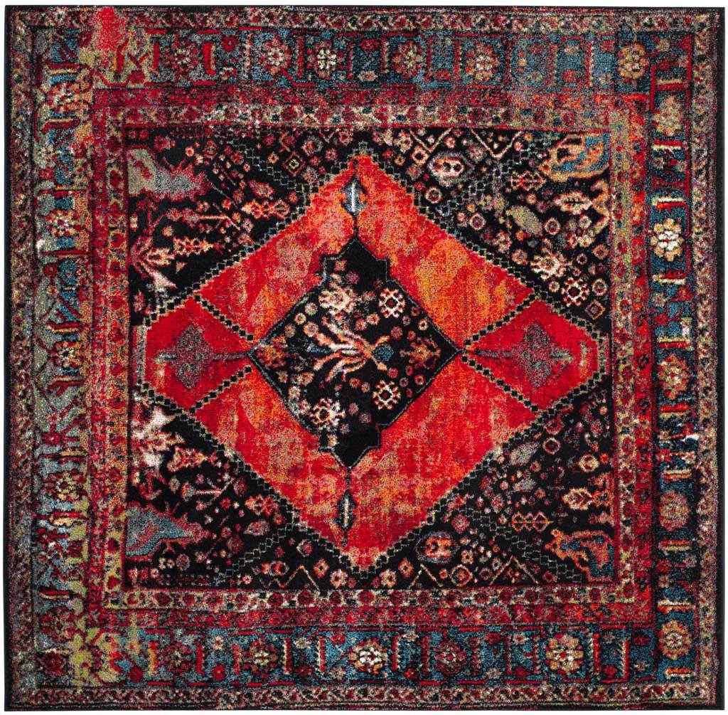 Vintage Hamadan Orange/Multi Area Rug - Image 2