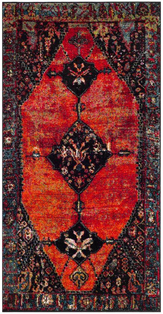 Vintage Hamadan Orange/Multi Area Rug - Image 4
