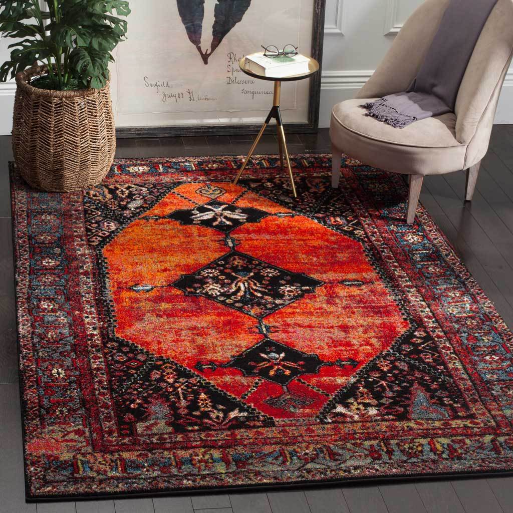 Vintage Hamadan Orange/Multi Area Rug - Image 8