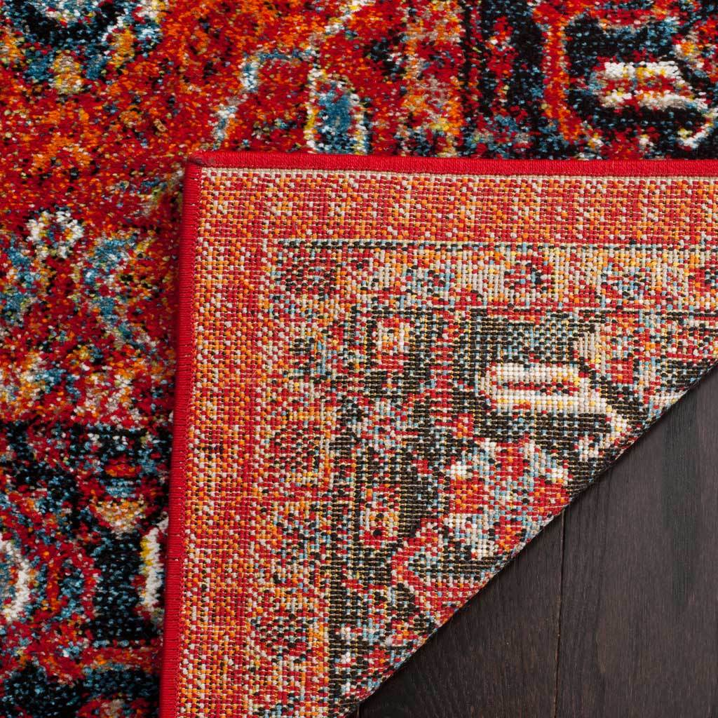 Vintage Hamadan Orange/Navy Area Rug - Image 6