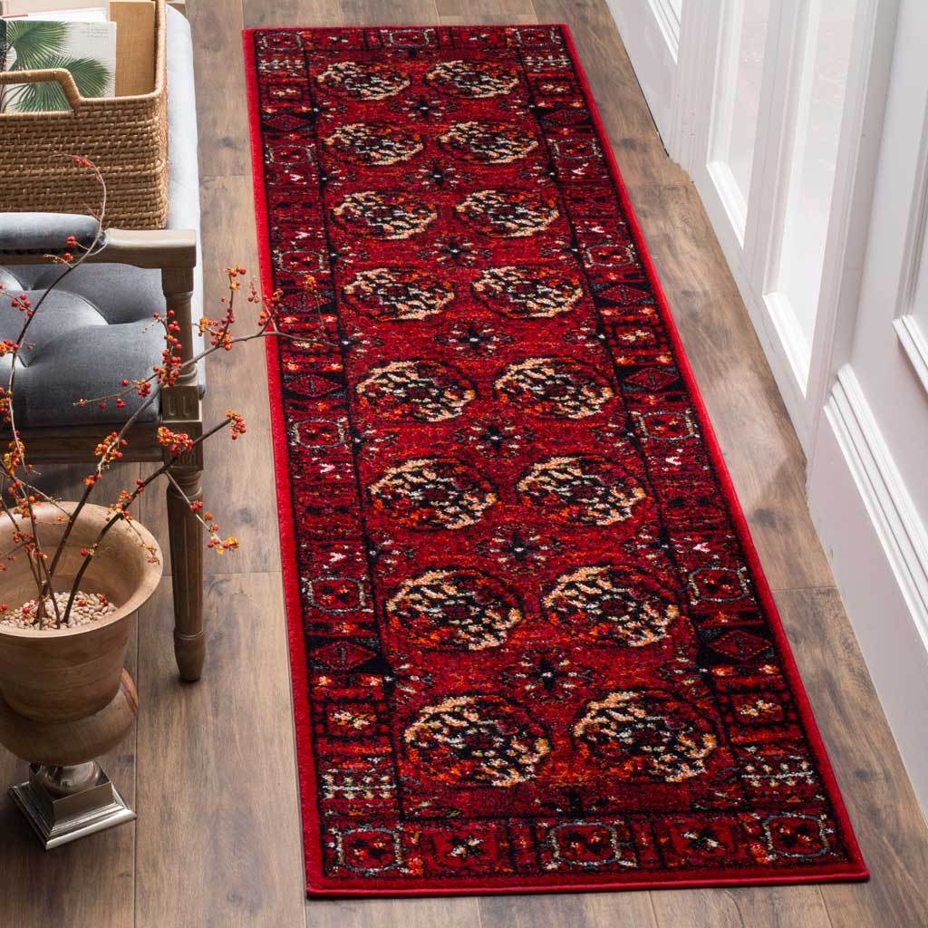 Vintage Hamadan Red/Multi Runner Rug - Image 2