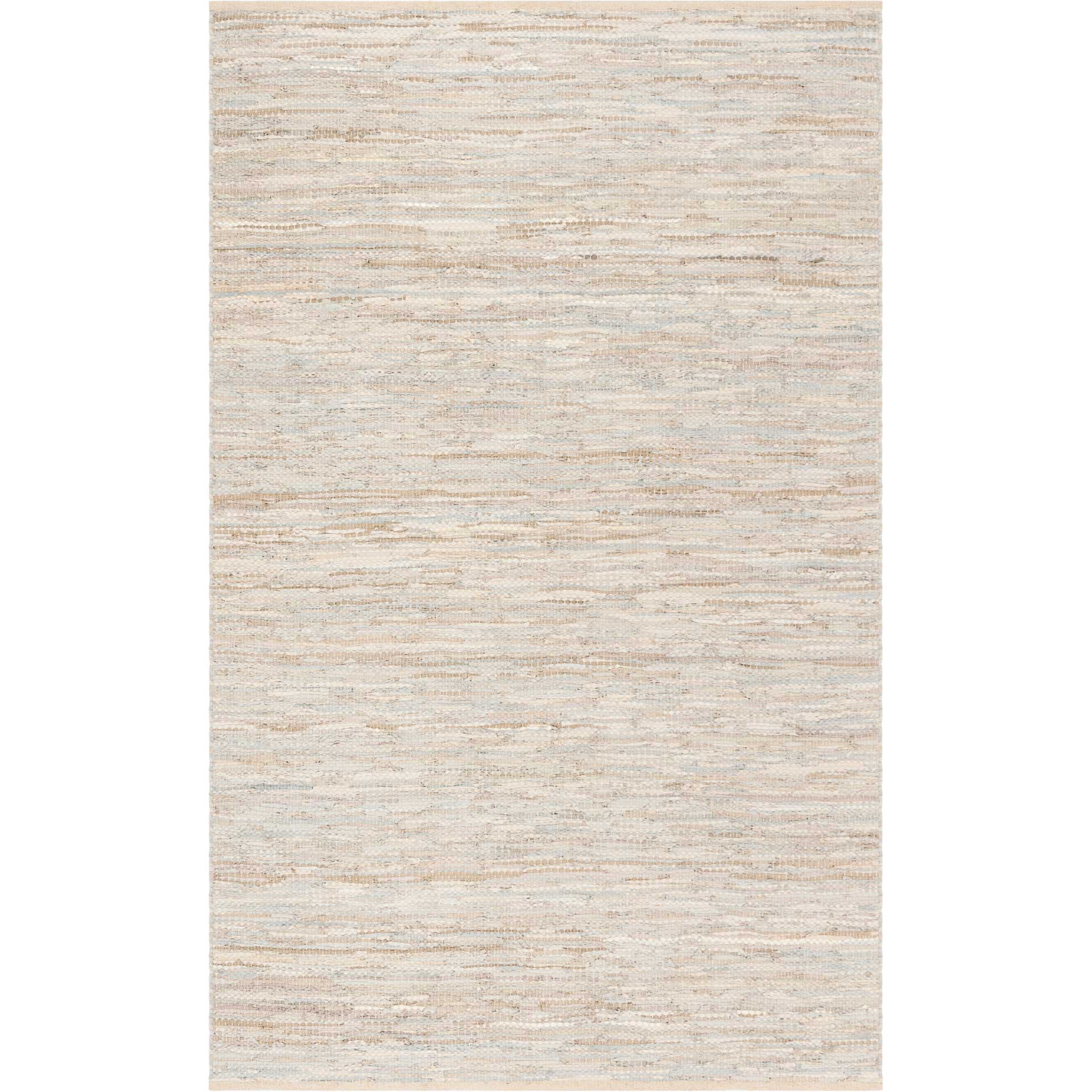 Vintage Leather Beige Area Rug - Image 3