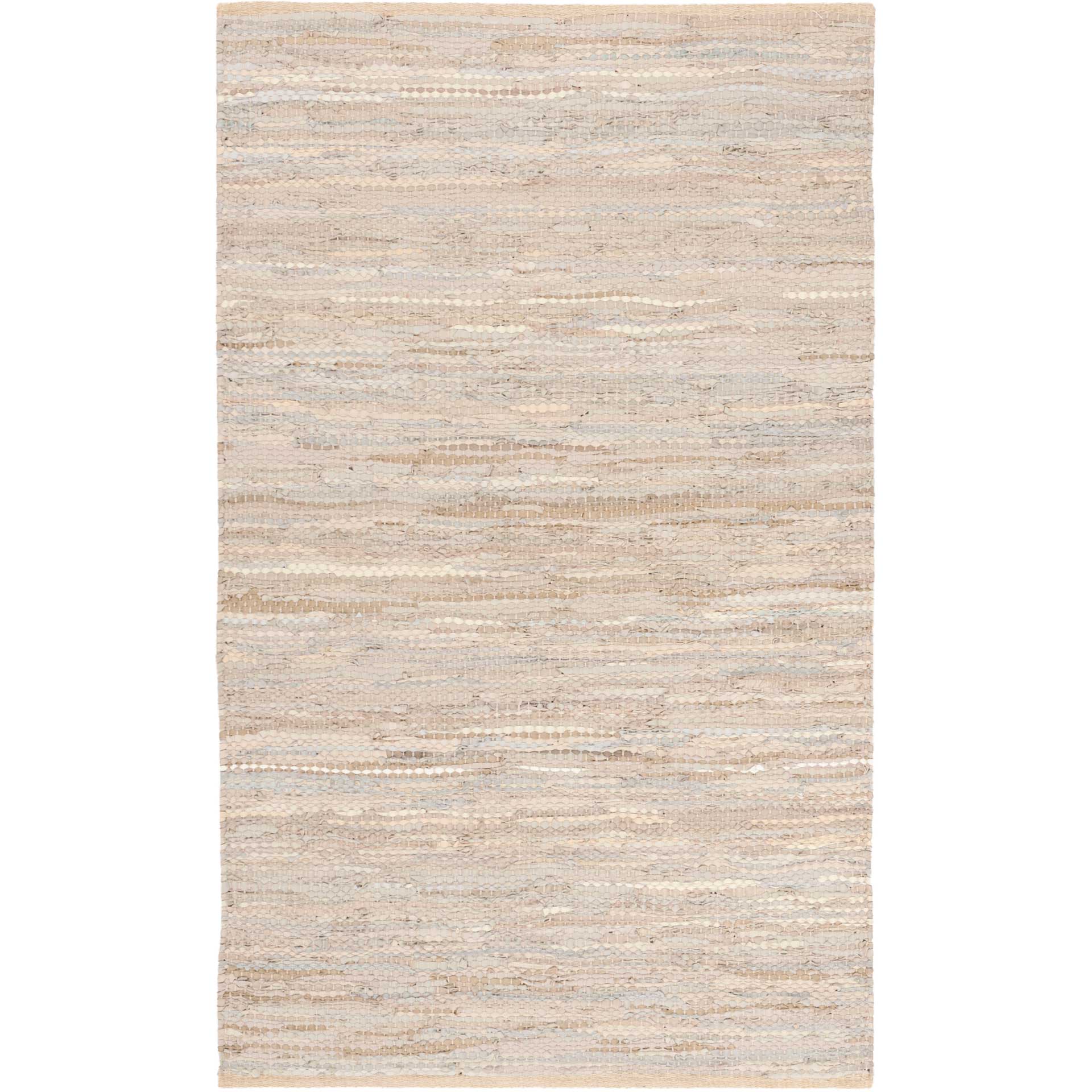 Vintage Leather Beige Area Rug - Image 4