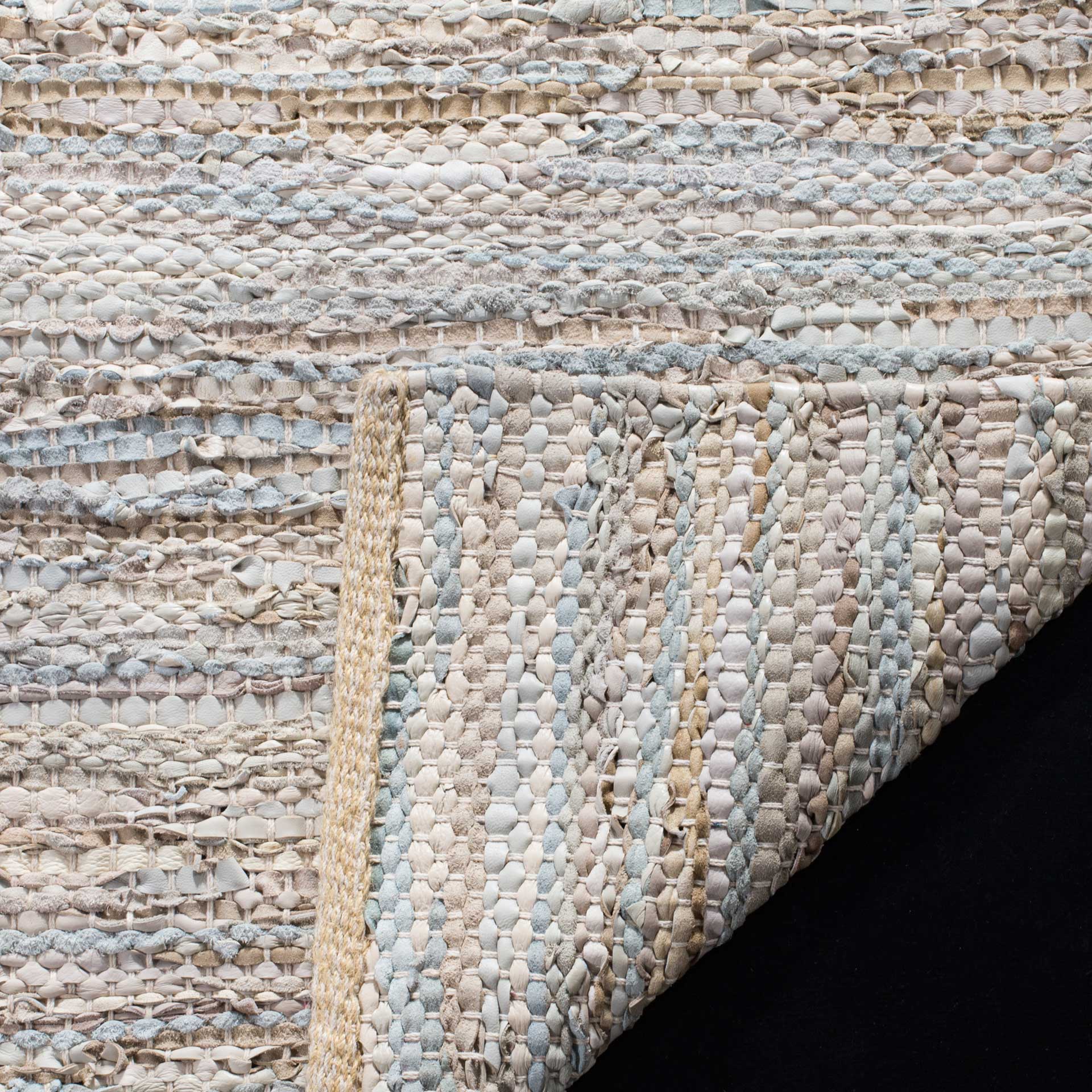 Vintage Leather Beige Area Rug - Image 6