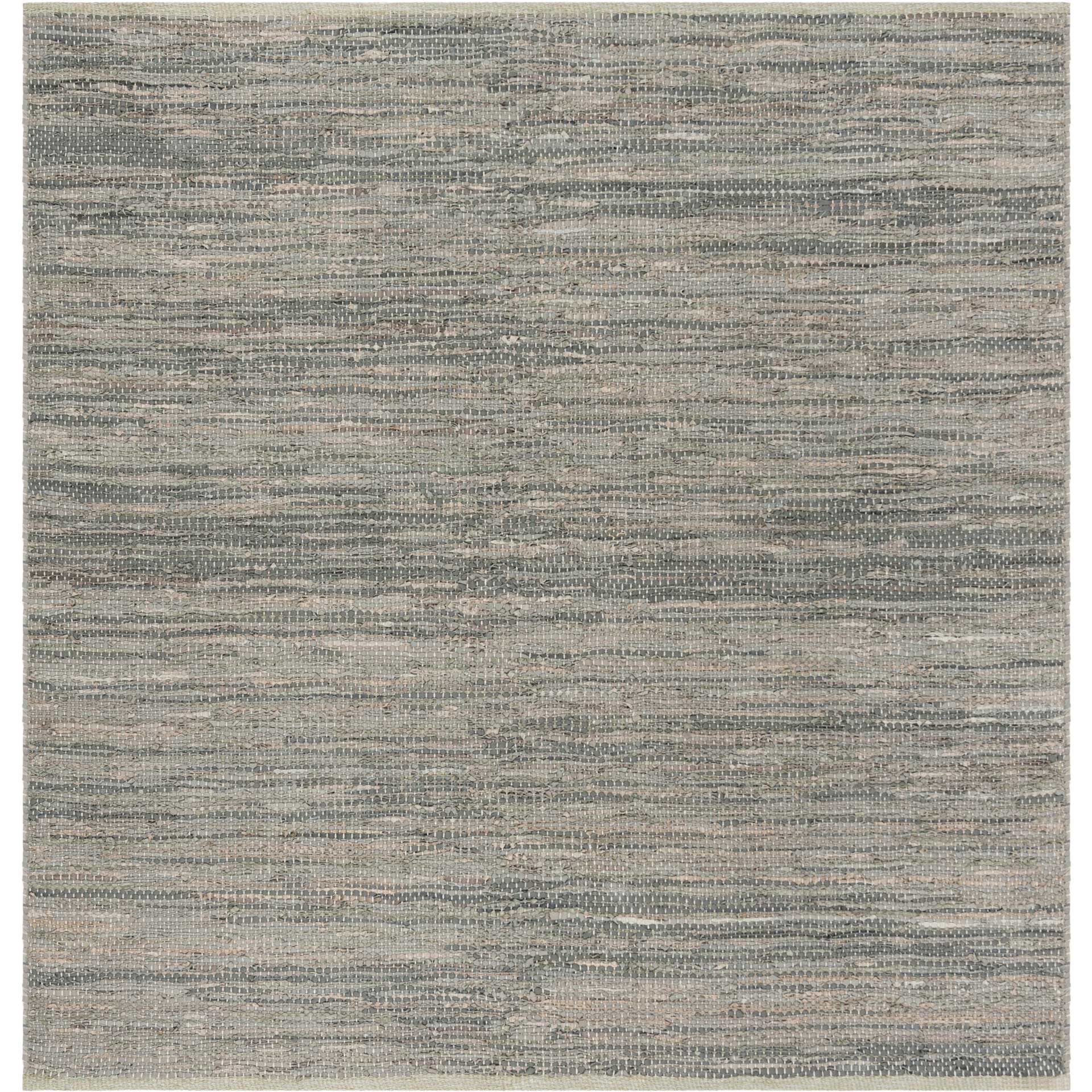 Vintage Leather Gray Area Rug - Image 2