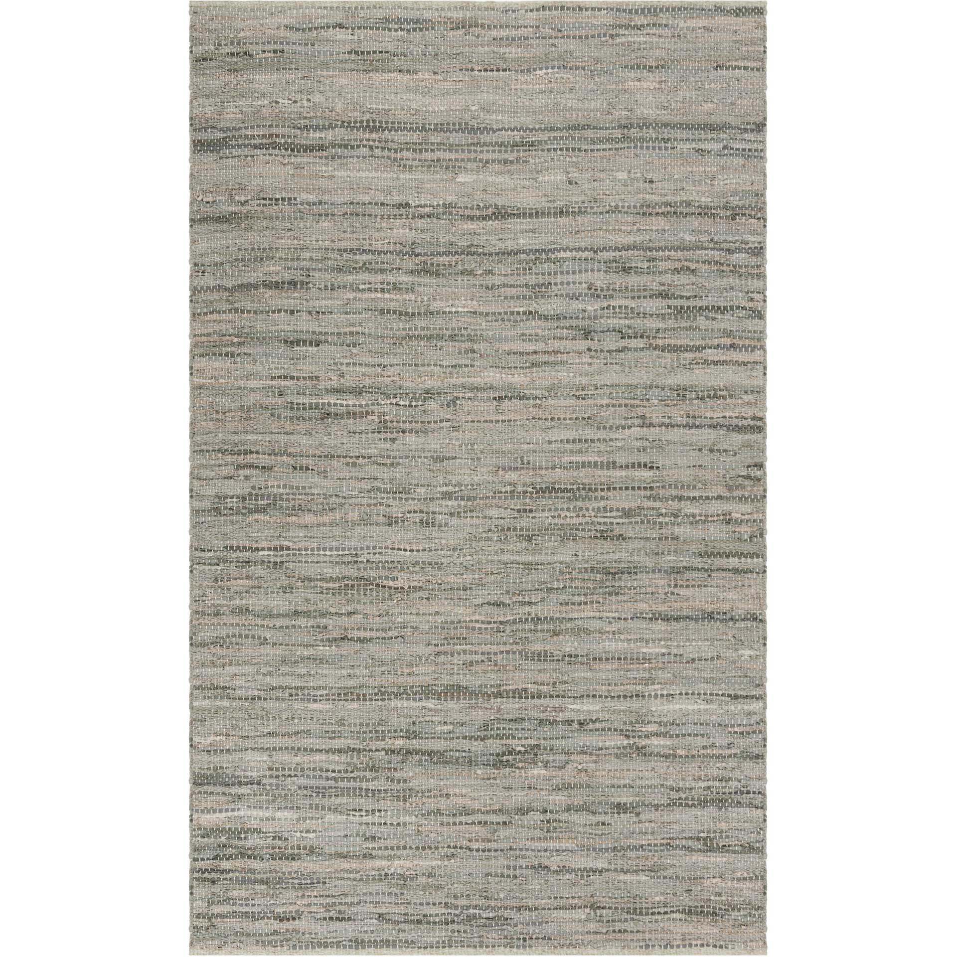 Vintage Leather Gray Area Rug - Image 3