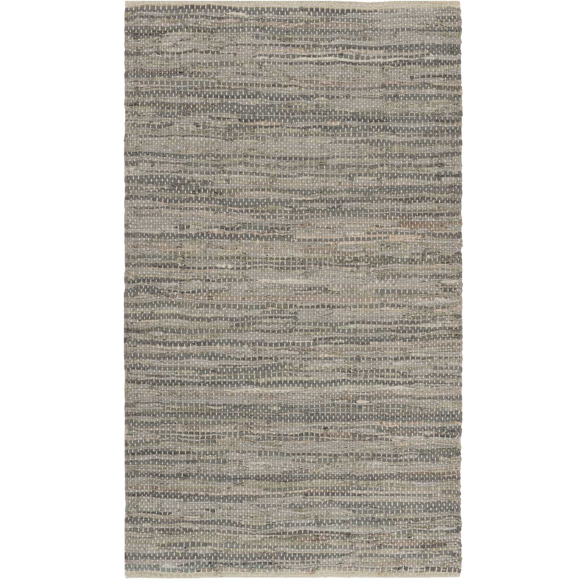 Vintage Leather Gray Area Rug - Image 4