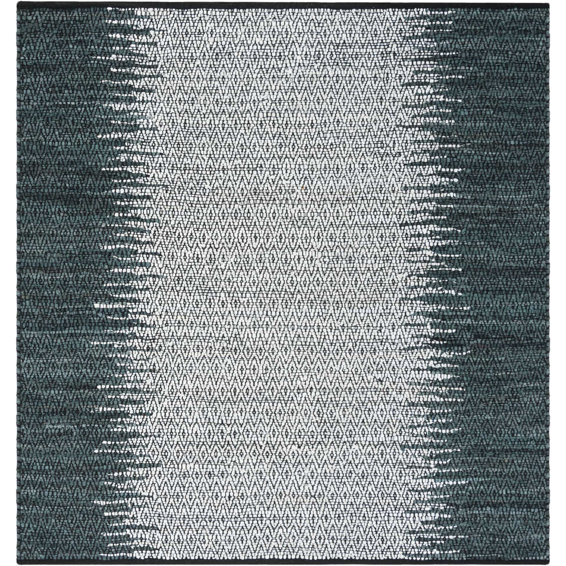 Vintage Leather Gray/Cream Area Rug - Image 2