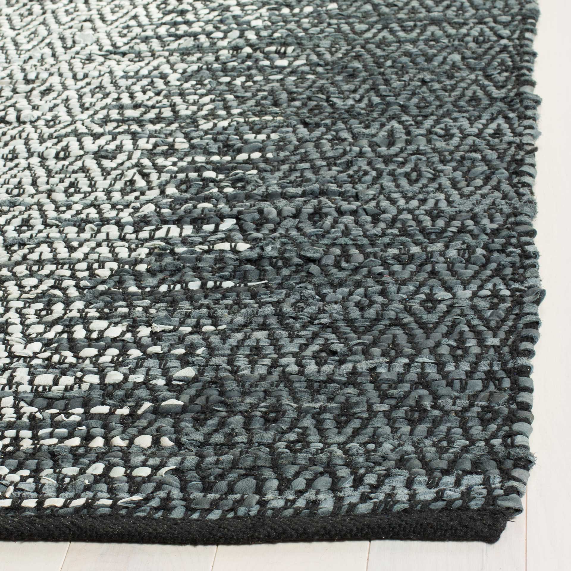 Vintage Leather Gray/Cream Area Rug - Image 5
