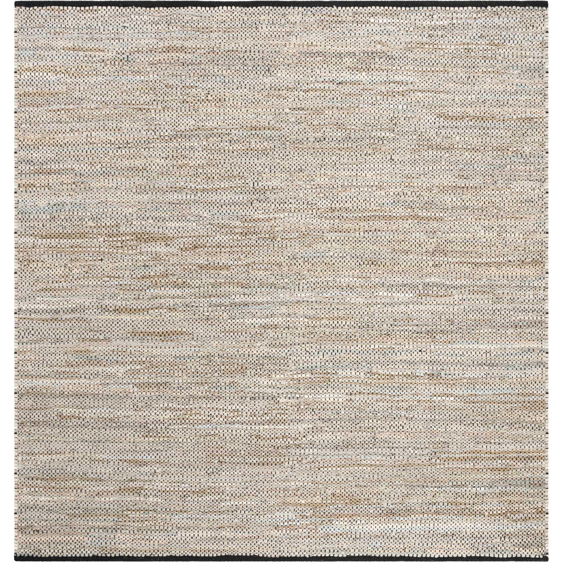 Vintage Leather Light Beige Area Rug - Image 2