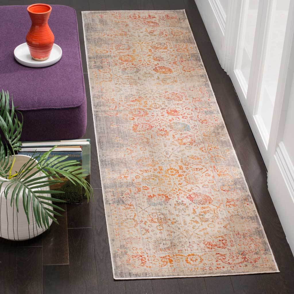 Vintage Persian Abrash Gray/Multi Runner Rug - Image 3