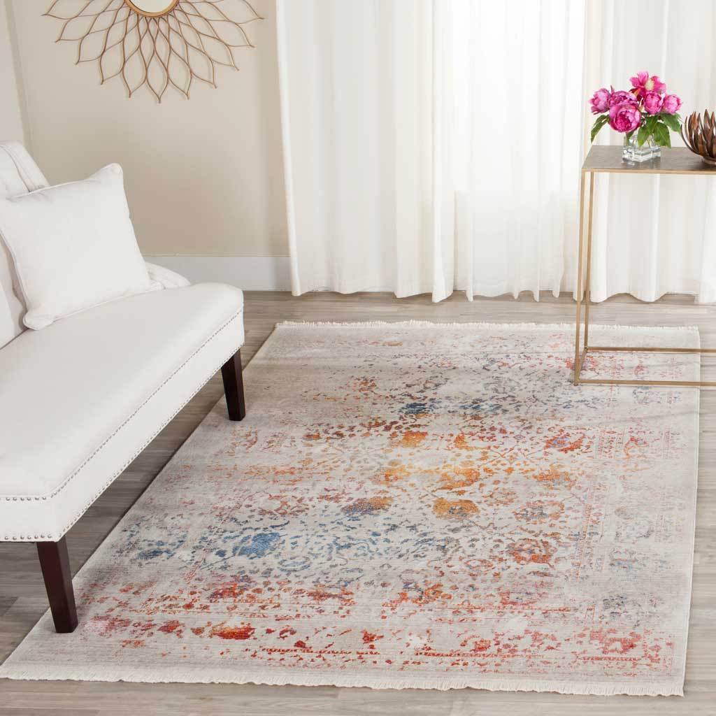 Vintage Persian Abrash Light Gray/Multi Area Rug - Image 6