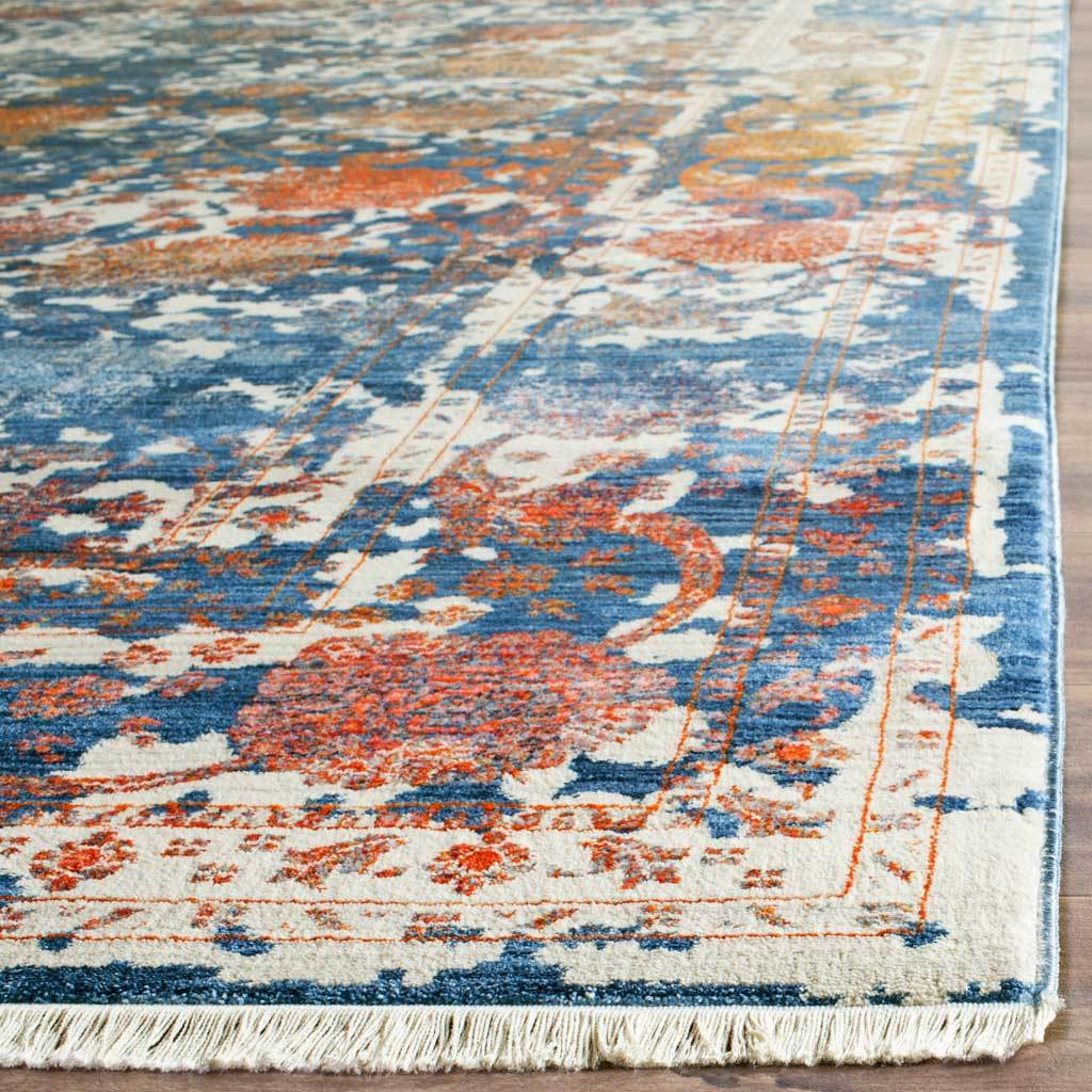 Vintage Persian Abrash Turquoise/Multi Area Rug - Image 5
