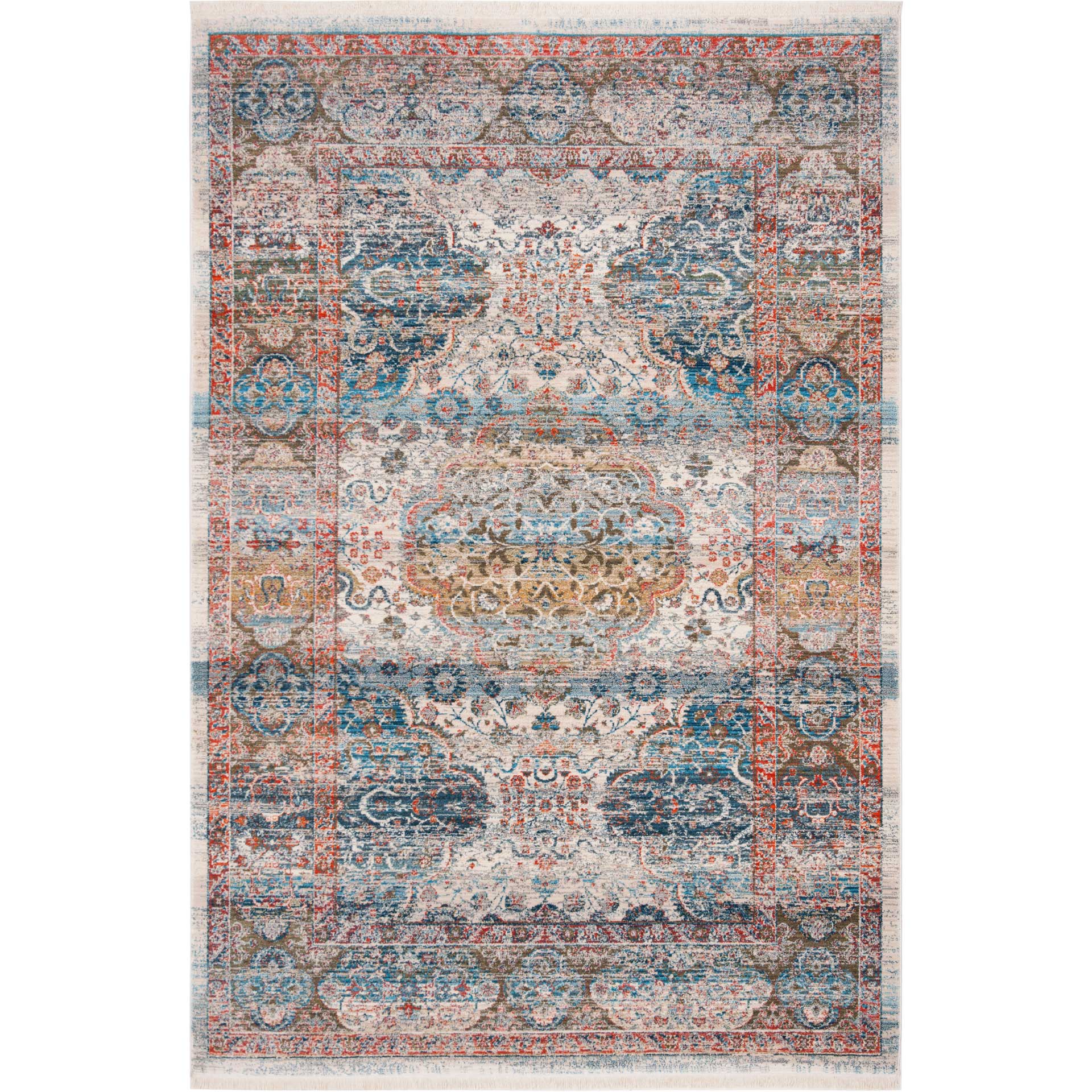 Vintage Persian Beige/Blue Area Rug - Image 2